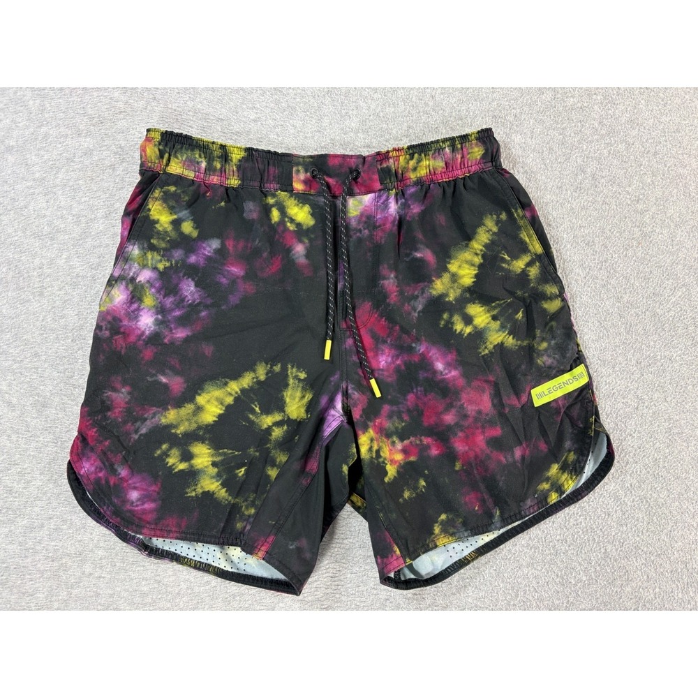 Legends LUKA Unlined Athletic Shorts (Men's Medium) Black - 7"